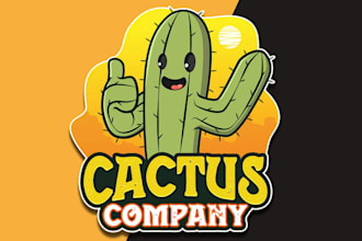 do high quality and beautiful cactus logo with t shirt design