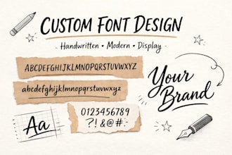 create a high quality custom font for you