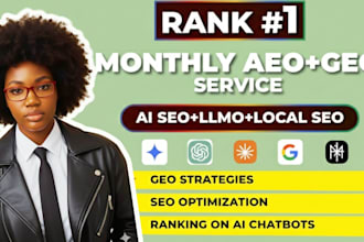 do monthly local SEO llmo, GEO, aeo to rank your website in ai search engines