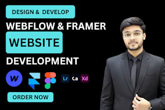 design, develop webflow framer website, figma to webflow, framer developer