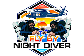do premium esport helicopter logo with t shirt design