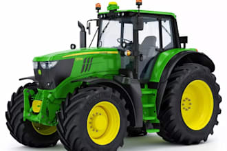3d farm tractor model, 3d car, truck model, 3d trailer, 3d sport car, car wrap