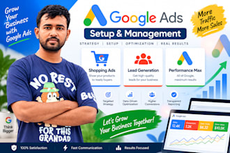 set up and manage google shopping, lead gen and pmax ads