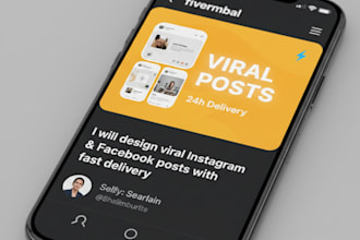 design viral instagram and facebook posts  stories in 24h