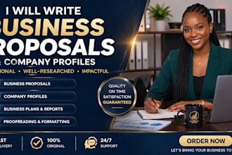 write a professional business proposal and company profile