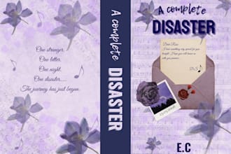design an aesthetic book cover for romance novels
