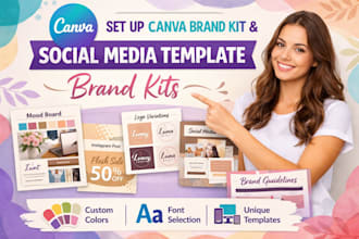 set up canva brand kit canva social media template brand kits