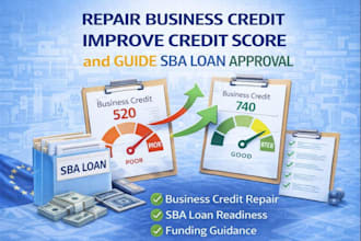 repair business credit, improve credit score, and guide sba loan approval