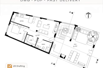 redraw your sketches into architectural cad plans