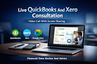 provide live quickbooks and xero consultation on google meet