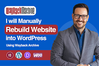 manually rebuild wayback archived websites using elementor