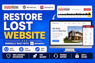 manually rebuild wayback archived websites using elementor