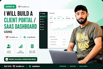 build a saas dashboard or client portal using lovable dev and supabase
