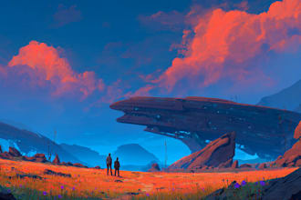 design 2d game concept art background and environment