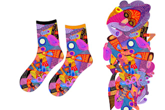 design socks for manufacture ready jacquard and sublimation