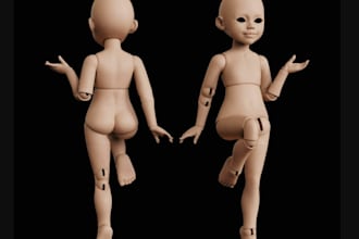 do 3d articulated to model,3d miniature,toy,dolls animal bjd dragon figure