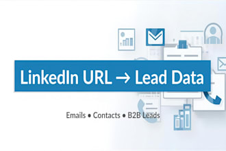 extract emails and business data from linkedin urls