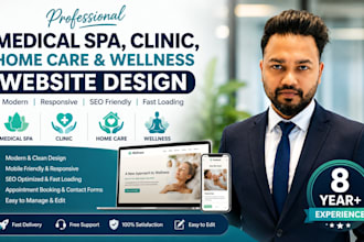 medical spa, clinic, home care and wellness website design