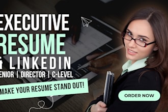 craft a senior or executive resume, CV and linkedin profile