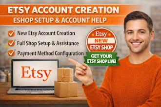 do all country etsy store creation for etsy sellers and setup etsy shop