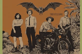 create a unique psychedelic surrealistic illustration for album cover