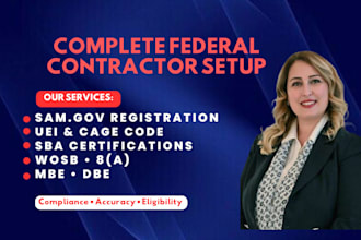 register your business on samgov, cage code, all kind certifications