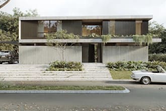 renovate modern building, spacious cozy apartment interior, farmhouse external