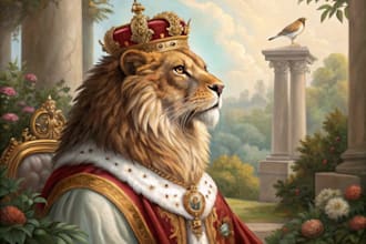 create a custom royal pet portrait oil painting