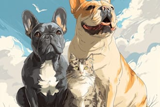 your pet into a cartoon portrait