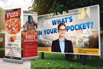 design banner for indoor and outdoor advertising