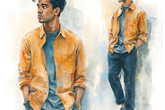 create watercolor and digital illustrations