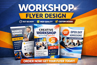 design a professional workshop flyer fast and creatively