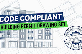 code complaint residential commercial building permit drawing set engineer stamp