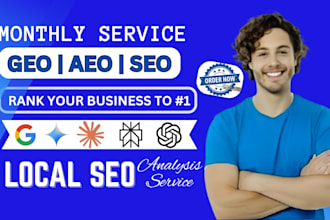 do monthly website geo aeo local offpage SEO backlinks building for ai search