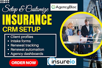 insurance crm zoho salesforce agencybloc insureio vtiger insightly avant2 folium