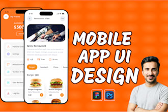 design modern mobile app uiux in figma for ios and android