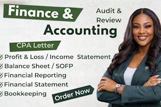 prepare financial statement sign us cpa letterhead profit loss income statement