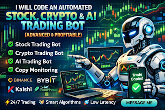 code automated stock trading bot, crypto trading bot, ai trading bot, crypto bot