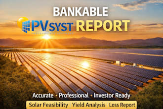 prepare bankable pvsyst solar feasibility and energy yield report