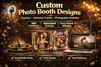 design custom photo booth template photo booth website photo booth overlay party