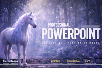 design a professional business powerpoint presentation, corporate and quick deck