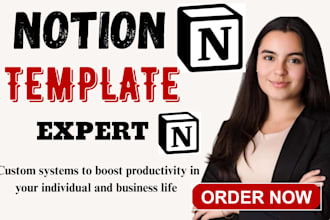 build custom notion template notion dashboard notion setup as notion expert