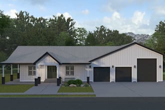 create permit ready barndominium pole barn plans realistic visual representation