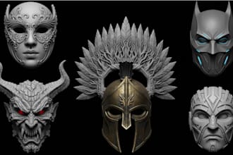 design printable 3d mask cosplay mask 3d helmet mask model stl for 3d printing