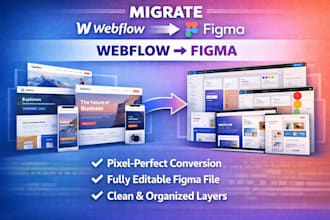migrate webflow to figma, design webflow website or landing page