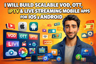 build scalable vod, ott, iptv and live streaming mobile apps for ios android