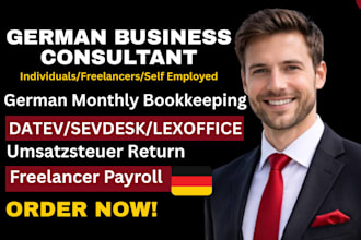 handle german bookkeeping bulchatung, freelancer payroll, vat, datev, sevdesk
