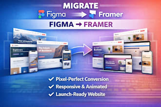 migrate figma to framer, framer to webflow and framer landing page