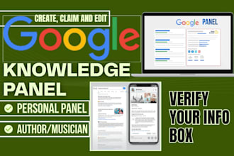 create google knowledge panel with ranking graph for personal or company panel