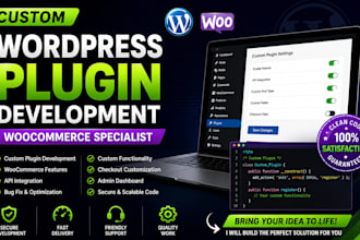 develop custom woocommerce plugin and wordpress functionality
